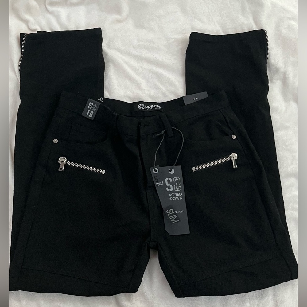 Slim black jeans